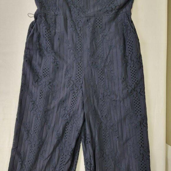 VINCE CAMUTO navy blue jumpsuit pantsuit sleeveless outfit NEW Womens Size 10 - Picture 3 of 12